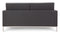 Florence - Florence Two Seater Sofa, Dark Gray Wool