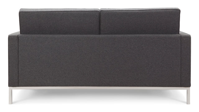 Florence - Florence Two Seater Sofa, Dark Gray Wool