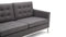 Florence - Florence Three Seater Sofa, Dark Gray Wool