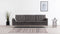 Florence - Florence Three Seater Sofa, Dark Gray Wool