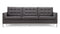 Florence - Florence Three Seater Sofa, Dark Gray Wool