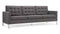 Florence - Florence Three Seater Sofa, Dark Gray Wool