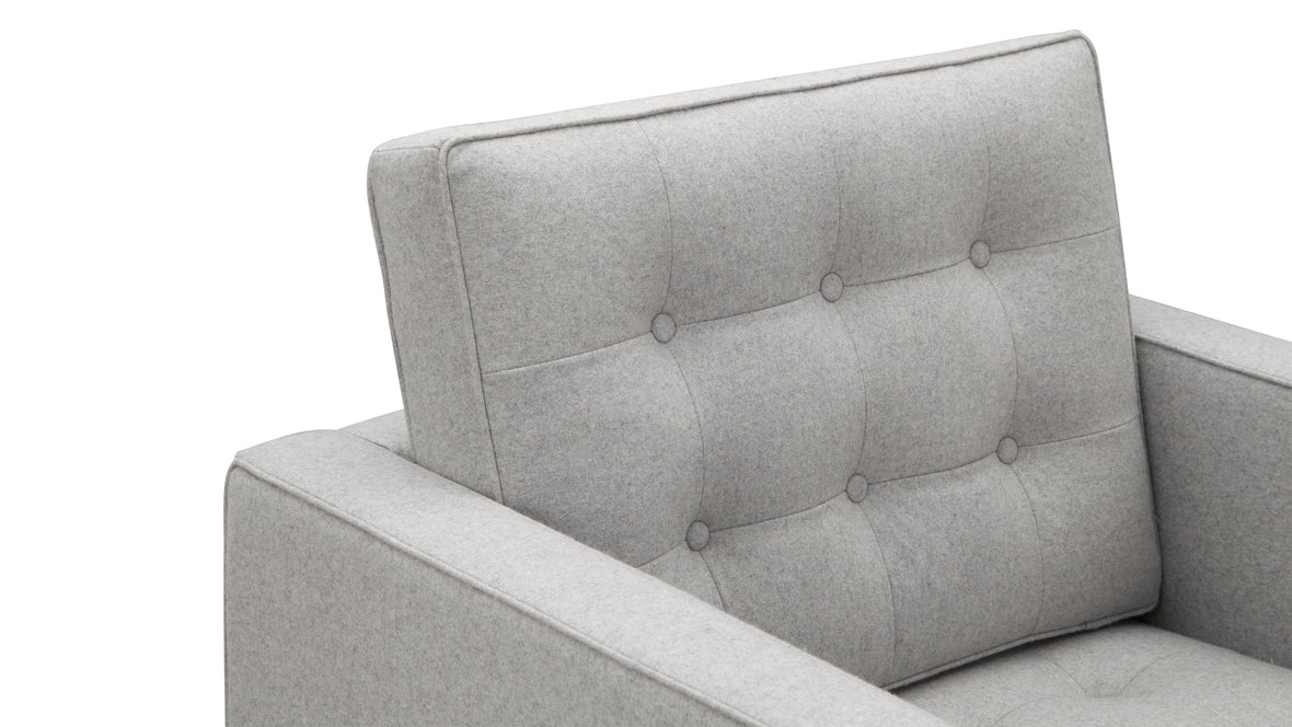 Florence - Florence Lounge Chair, Light Gray Wool