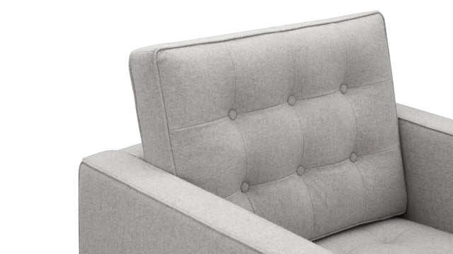 Florence - Florence Lounge Chair, Light Gray Wool