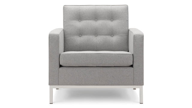 Florence - Florence Lounge Chair, Light Gray Wool