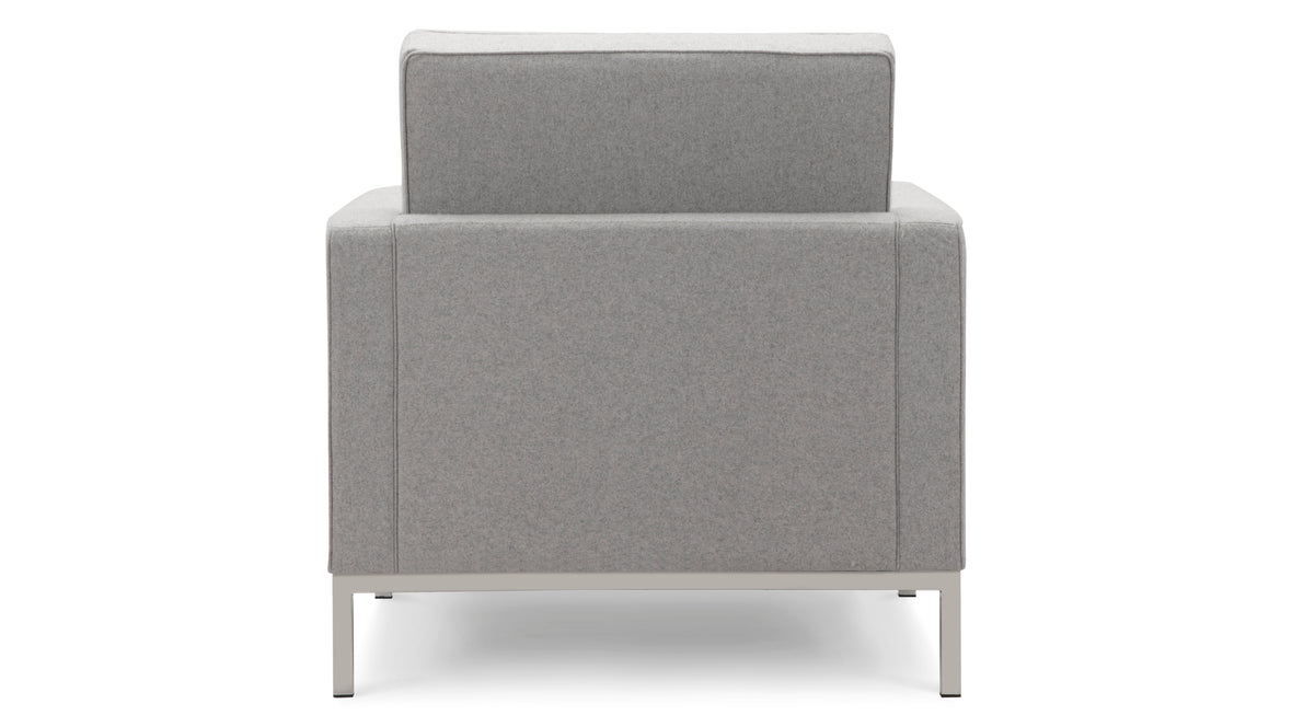 Florence - Florence Lounge Chair, Light Gray Wool