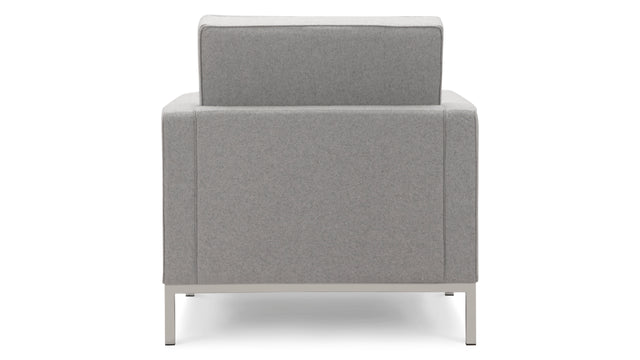 Florence - Florence Lounge Chair, Light Gray Wool