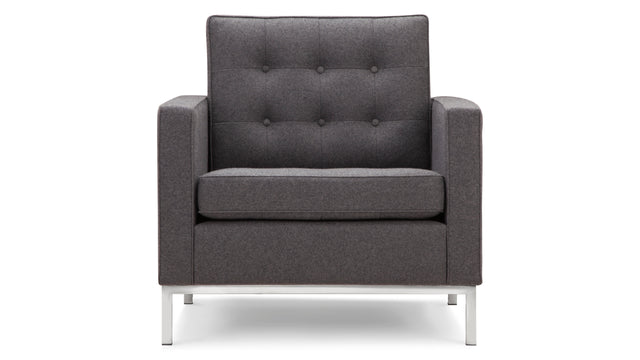 Florence - Florence Lounge Chair, Dark Gray Wool