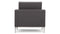 Florence - Florence Lounge Chair, Dark Gray Wool
