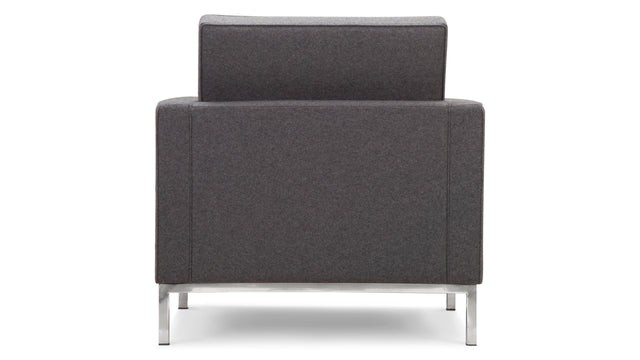 Florence - Florence Lounge Chair, Dark Gray Wool
