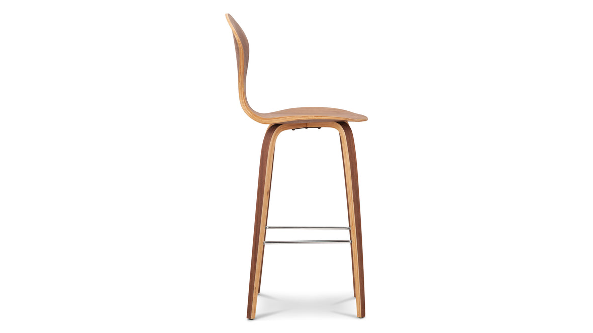 Norman - Norman Bar Stool, Walnut, 29.5