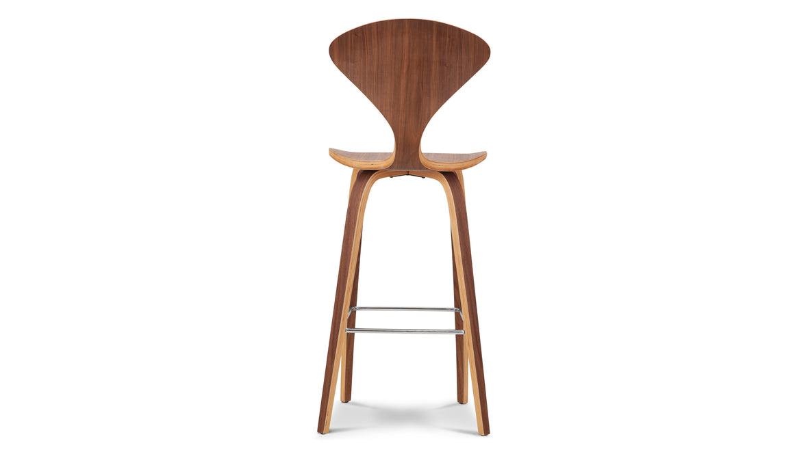 Norman - Norman Bar Stool, Walnut, 29.5