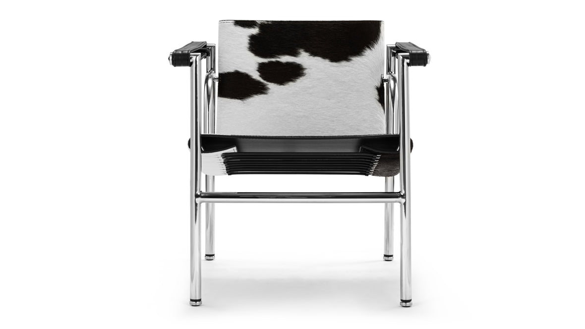 Corbusier - Corbusier Armchair, Black/White Cowhide