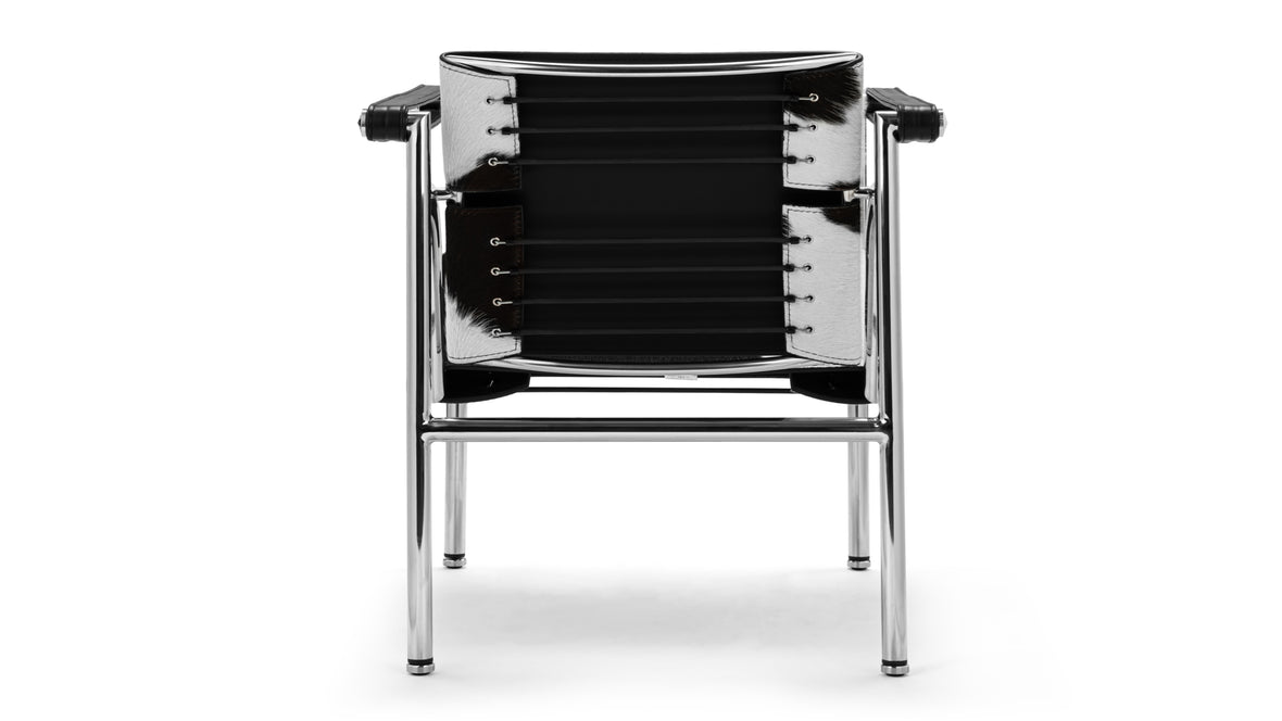 Corbusier - Corbusier Armchair, Black/White Cowhide