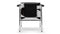 Corbusier - Corbusier Armchair, Black/White Cowhide