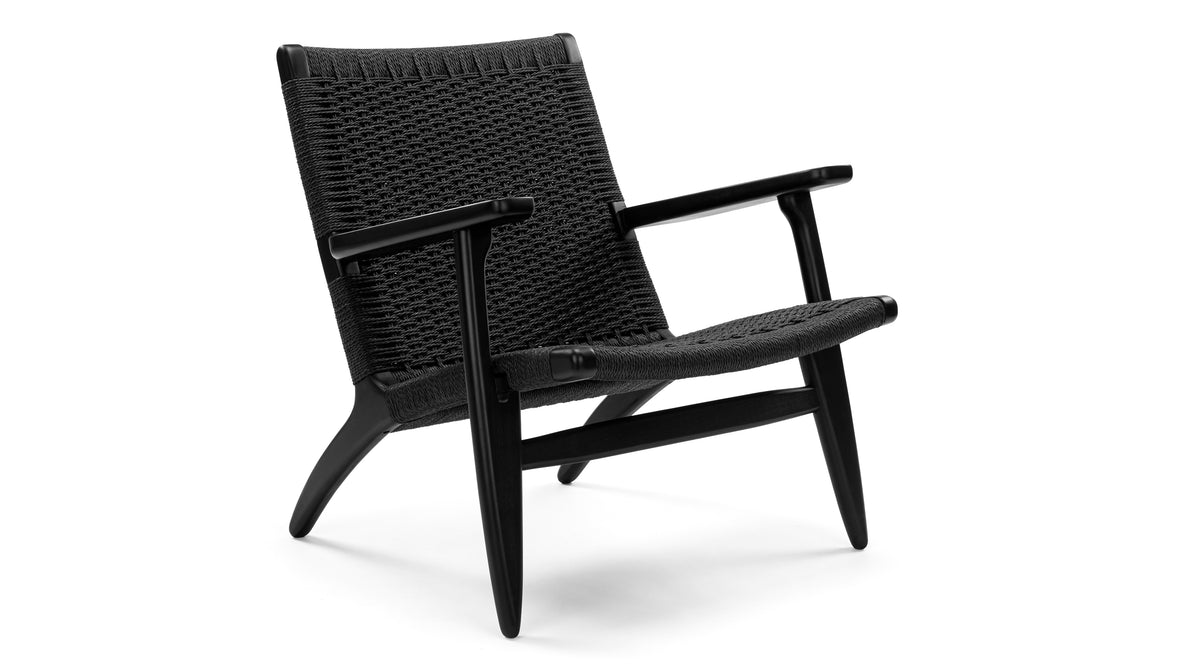 CH25 - CH25 Easy Chair, Black Seat & Frame