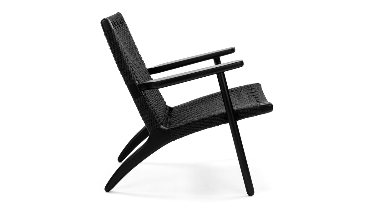 CH25 - CH25 Easy Chair, Black Seat & Frame