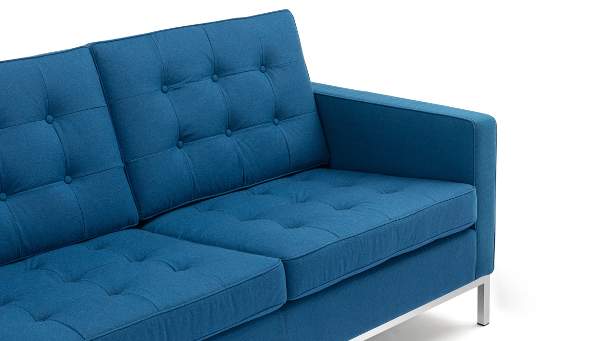Florence - Florence Three Seater Sofa, Indigo Blue Wool