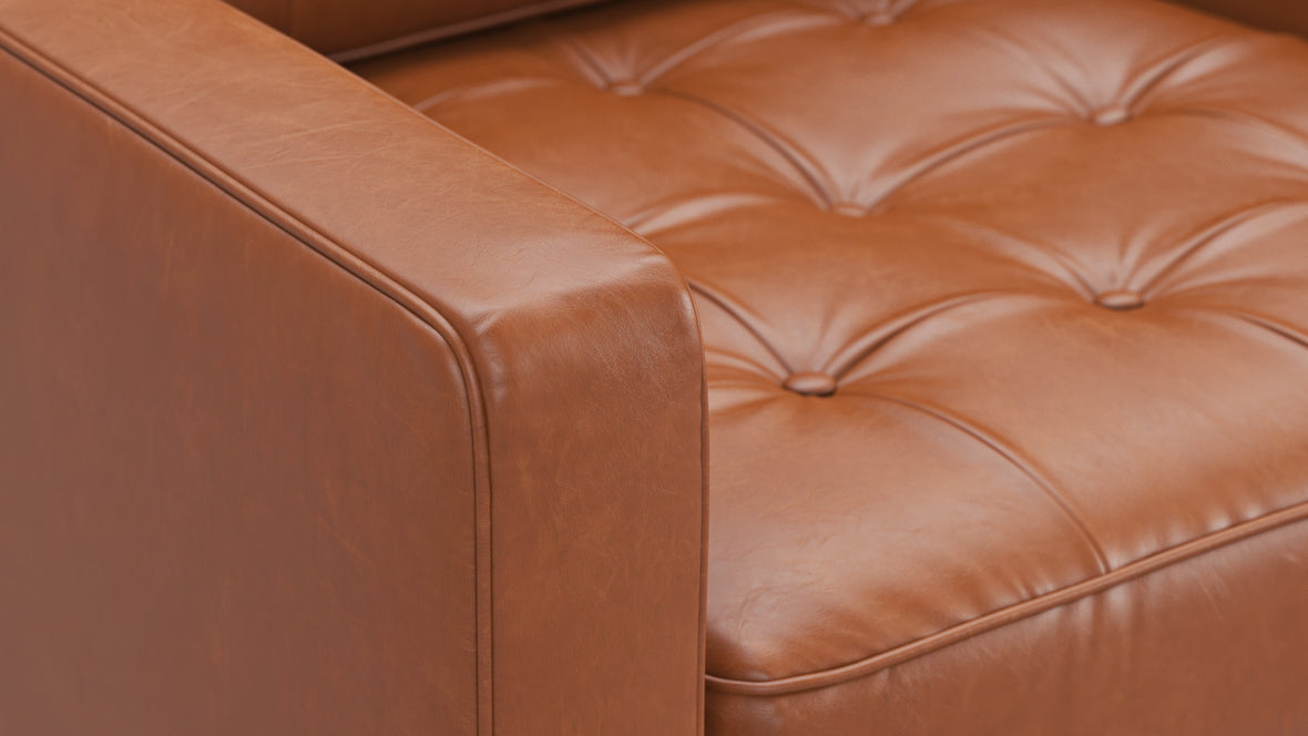 Florence - Florence Lounge Chair, Tan Premium Leather