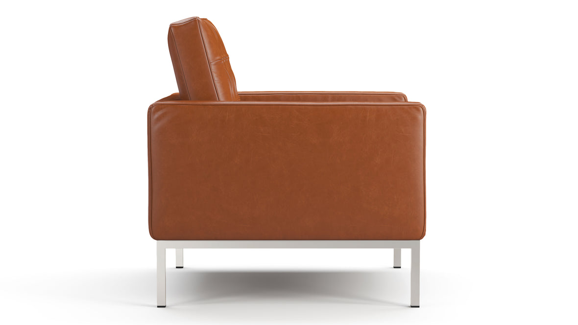 Florence - Florence Lounge Chair, Tan Premium Leather