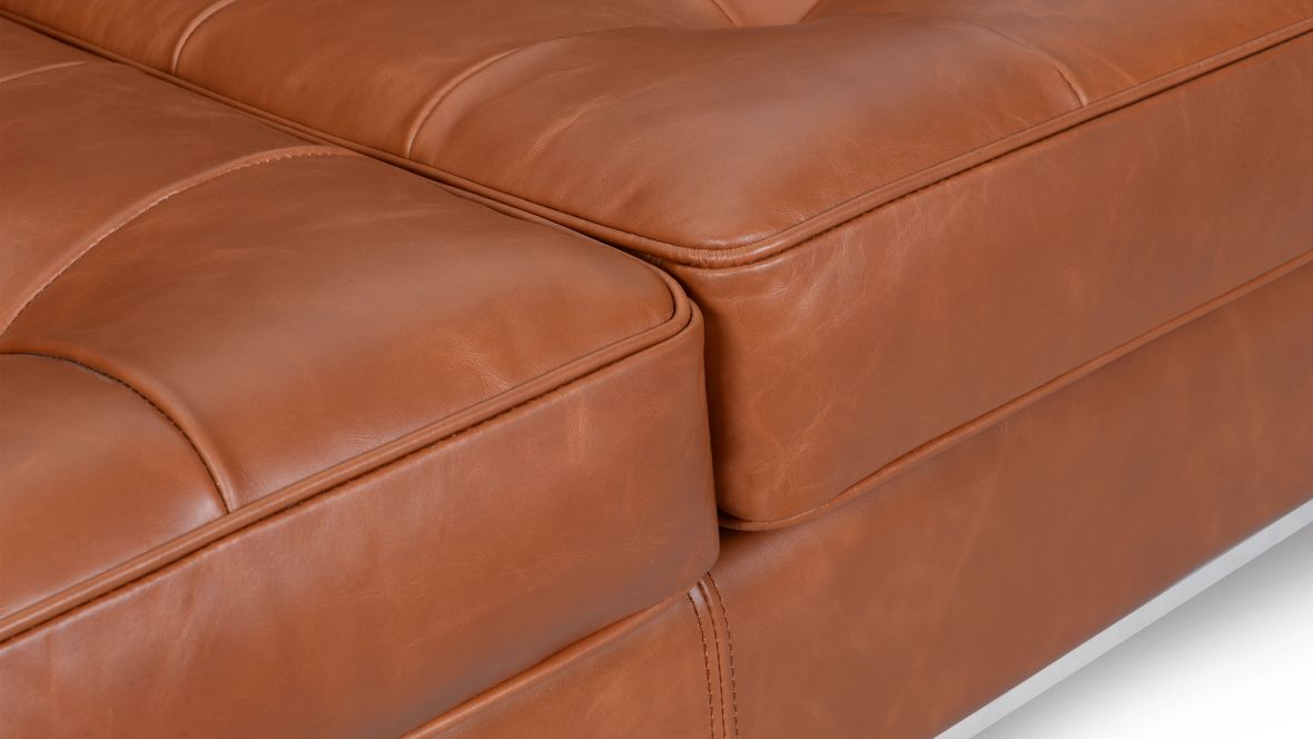 Florence - Florence Two Seater Sofa, Tan Premium Leather