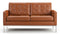 Florence - Florence Two Seater Sofa, Tan Premium Leather