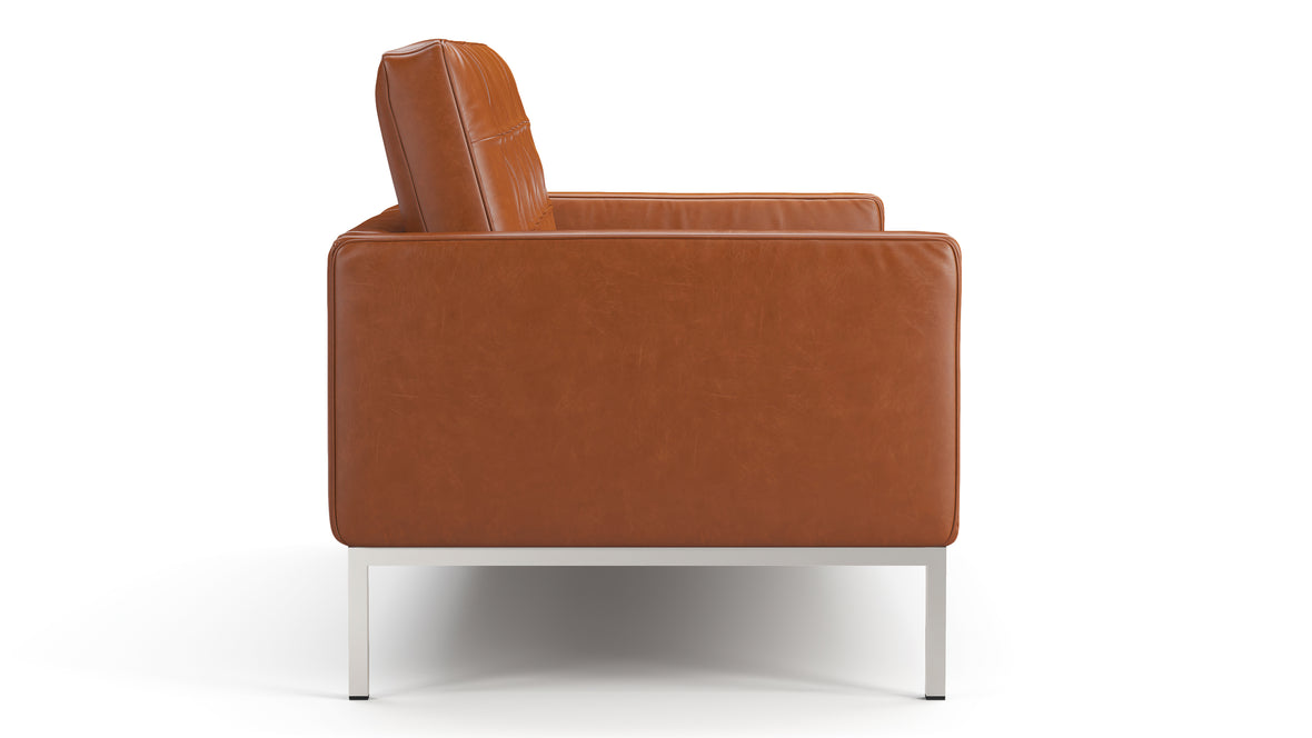 Florence - Florence Two Seater Sofa, Tan Premium Leather