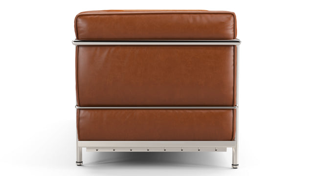Corbusier - Corbusier Petit Modele Three Seater Sofa, Tan Premium Leather