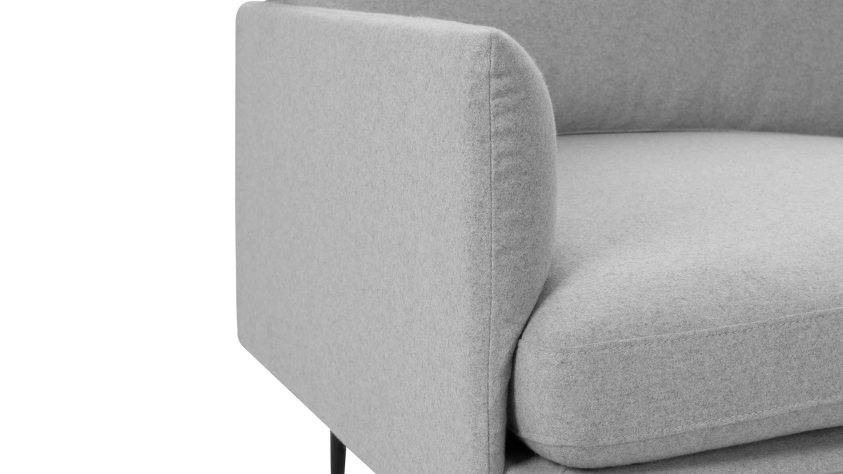 Toriko - Toriko Lounge Chair, Light Gray Wool