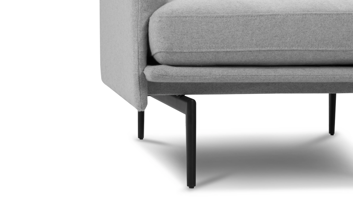 Toriko - Toriko Lounge Chair, Light Gray Wool
