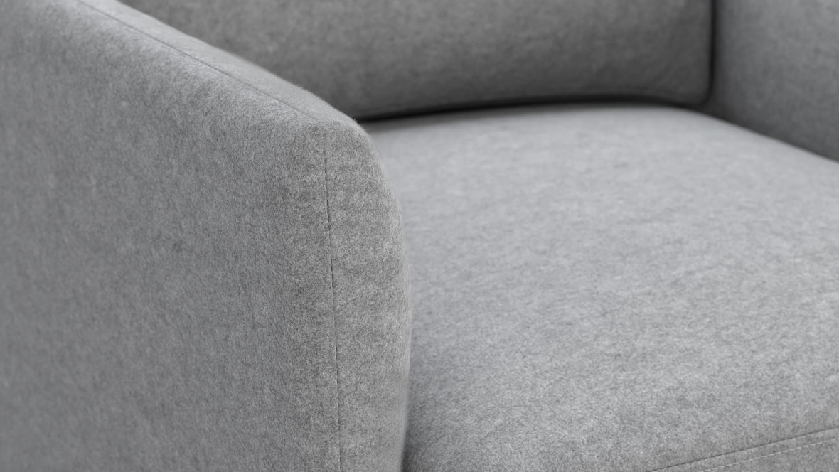 Toriko - Toriko Lounge Chair, Light Gray Wool