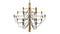Gino Sarfatti - Gino Sarfatti Chandelier, Brass