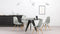 Mouille Ceiling - Mouille Ceiling Light, Three Arms, White, W98 in