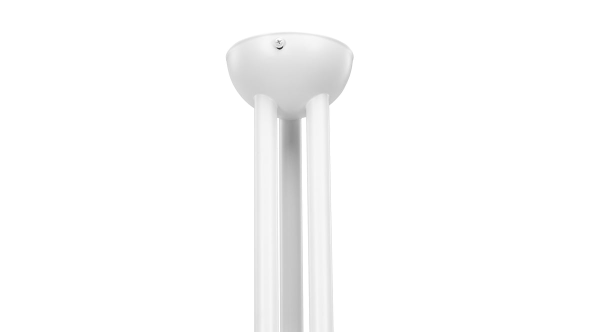 Mouille Ceiling - Mouille Ceiling Light, Three Arms, White, W98 in