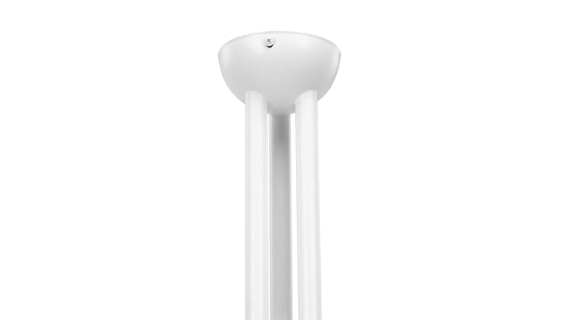 Mouille Ceiling - Mouille Ceiling Light, Three Arms, White, W98 in