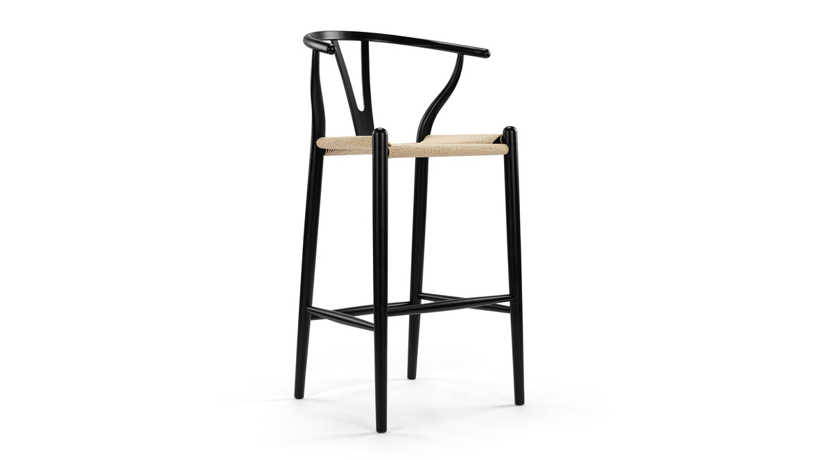 Wish - Wish Bar Stool, Black, 29.5