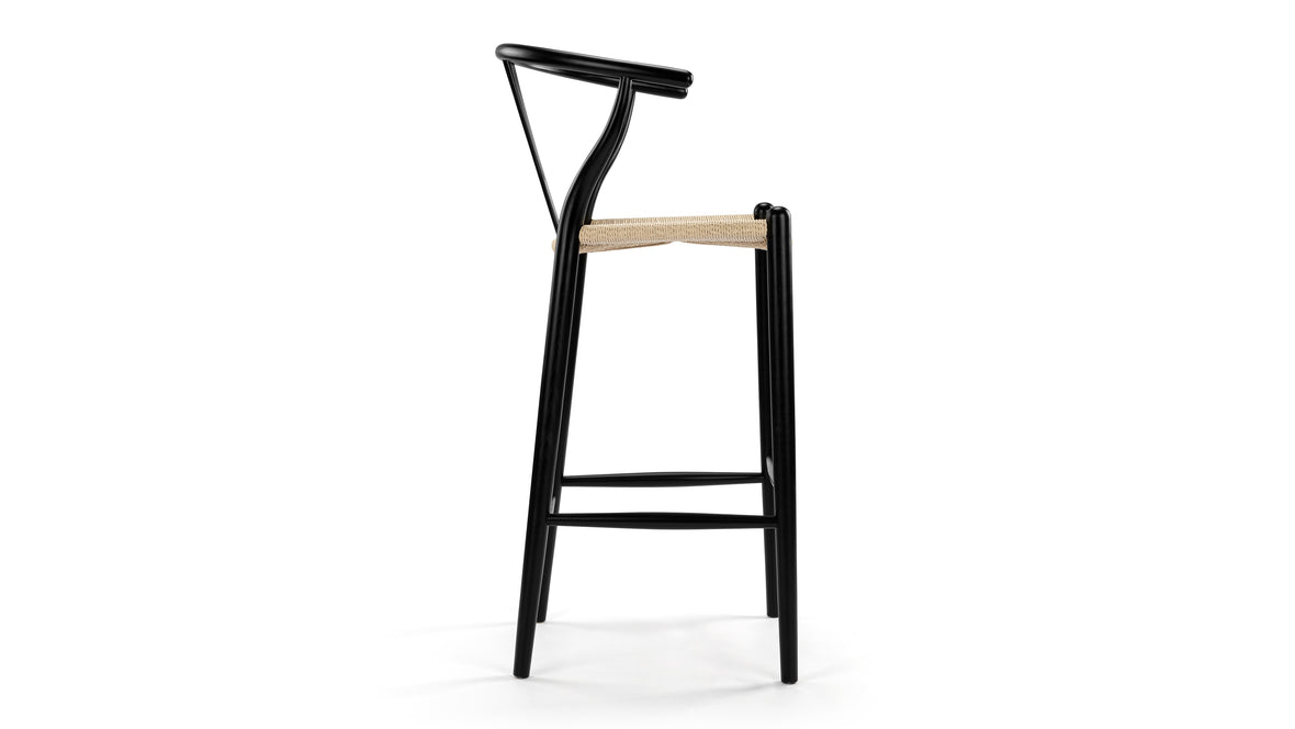 Wish - Wish Bar Stool, Black, 29.5