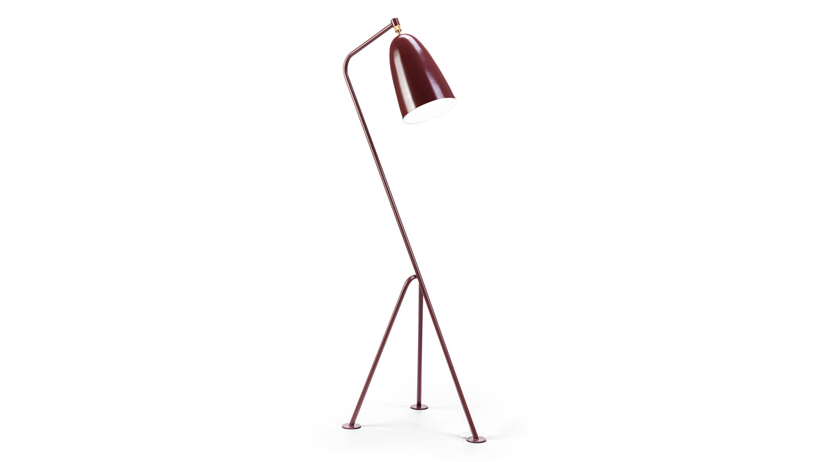 Grasshopper - Grasshopper Floor Lamp, Burgundy