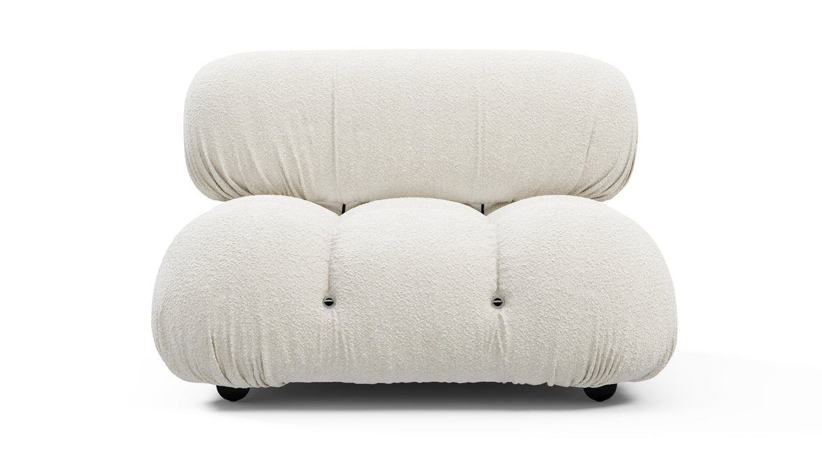 Bellini Module - Mario Bellini Module, Armless, White Boucle