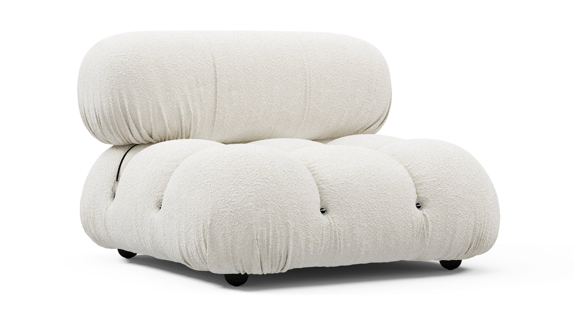Bellini Module - Mario Bellini Module, Armless, White Boucle