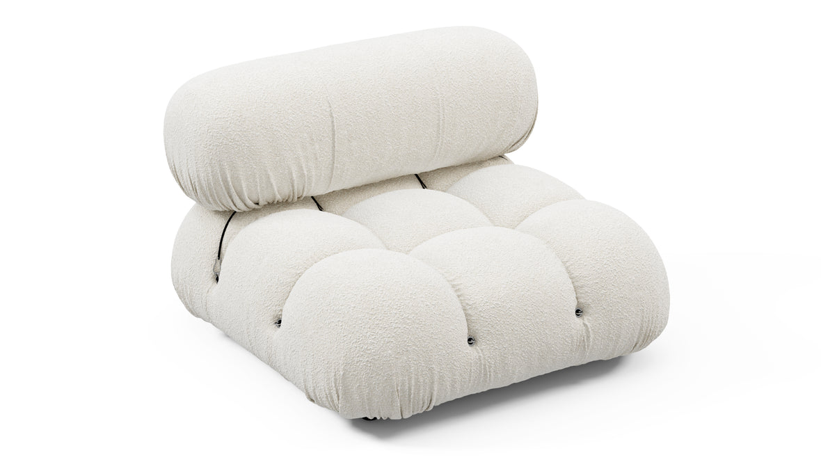 Bellini Module - Mario Bellini Module, Armless, White Boucle