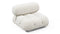 Bellini Module - Mario Bellini Module, Armless, White Boucle