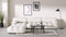Bellini Ottoman - Mario Bellini Ottoman, White Boucle