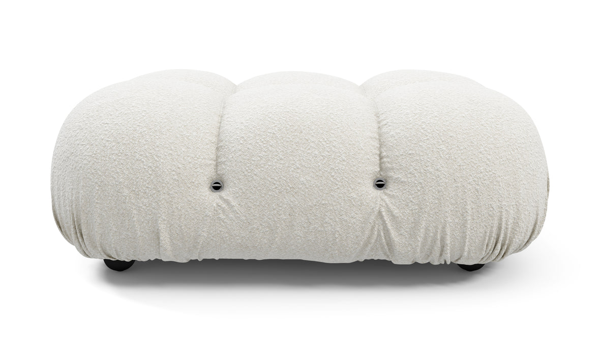 Bellini Ottoman - Mario Bellini Ottoman, White Boucle