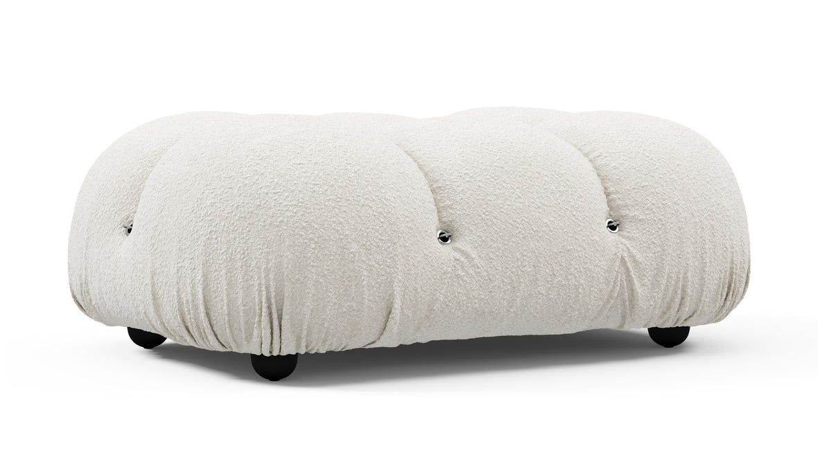 Bellini Ottoman - Mario Bellini Ottoman, White Boucle