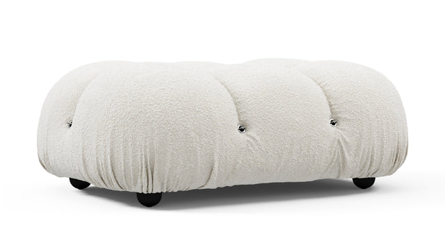 Bellini Ottoman - Mario Bellini Ottoman, White Boucle