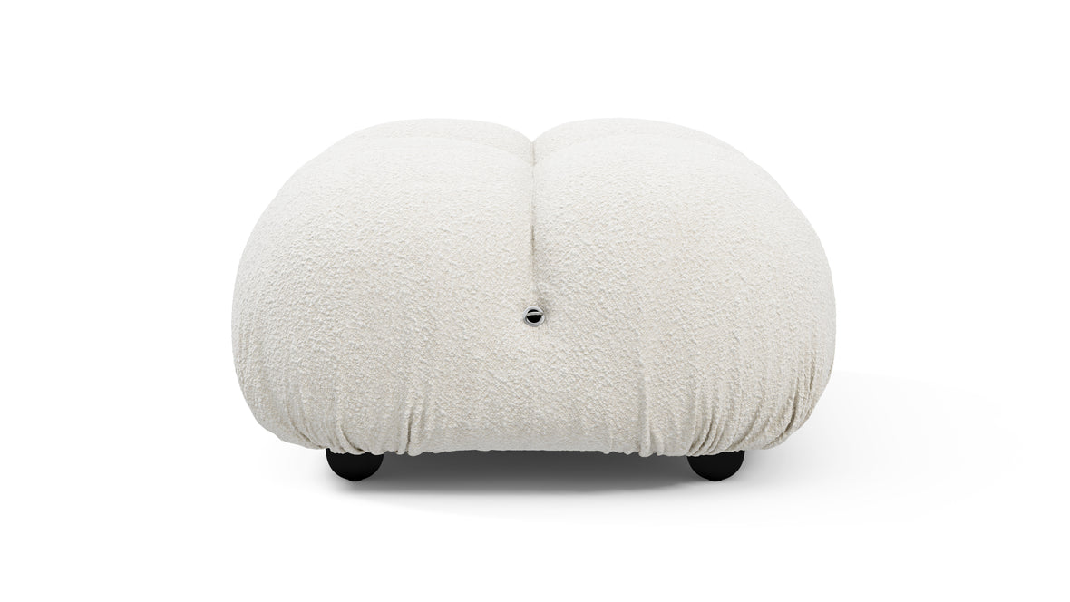 Bellini Ottoman - Mario Bellini Ottoman, White Boucle