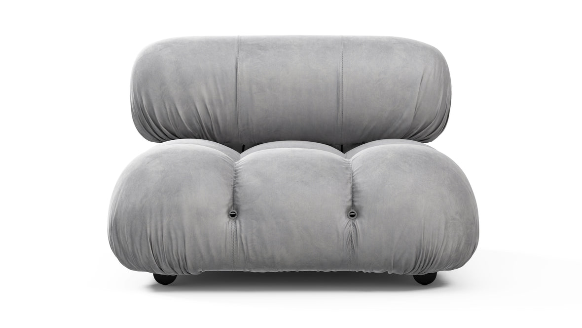 Bellini Module - Mario Bellini Module, Armless, Light Gray Velvet