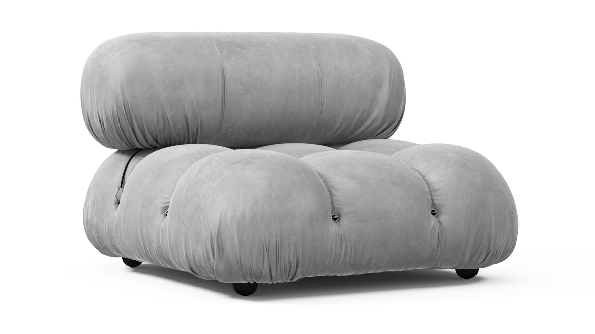 Bellini Module - Mario Bellini Module, Armless, Light Gray Velvet