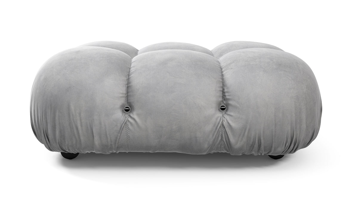 Bellini Ottoman - Mario Bellini Ottoman, Light Gray Velvet